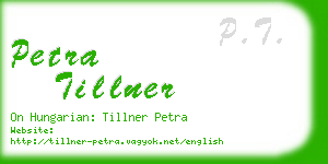 petra tillner business card